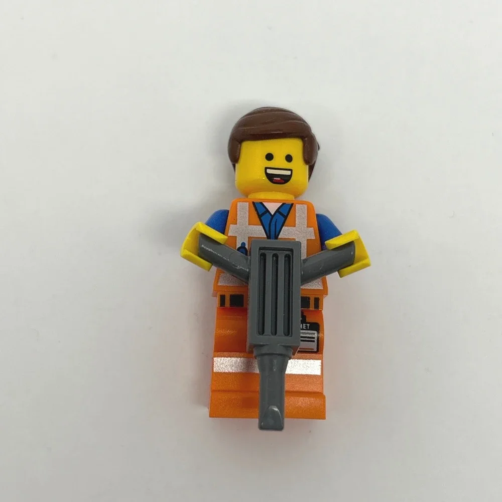 LEGO Minifigure Emmet tlm066 The LEGO Movie 30280 Wide Smile Jackhammer 2014